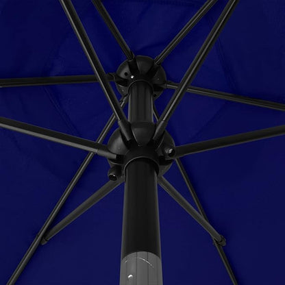 Sunnyglade 7.5' Patio Umbrella Outdoor Table Market Umbrella with Push Button Tilt/Crank, 6 Ribs (Navy Blue)