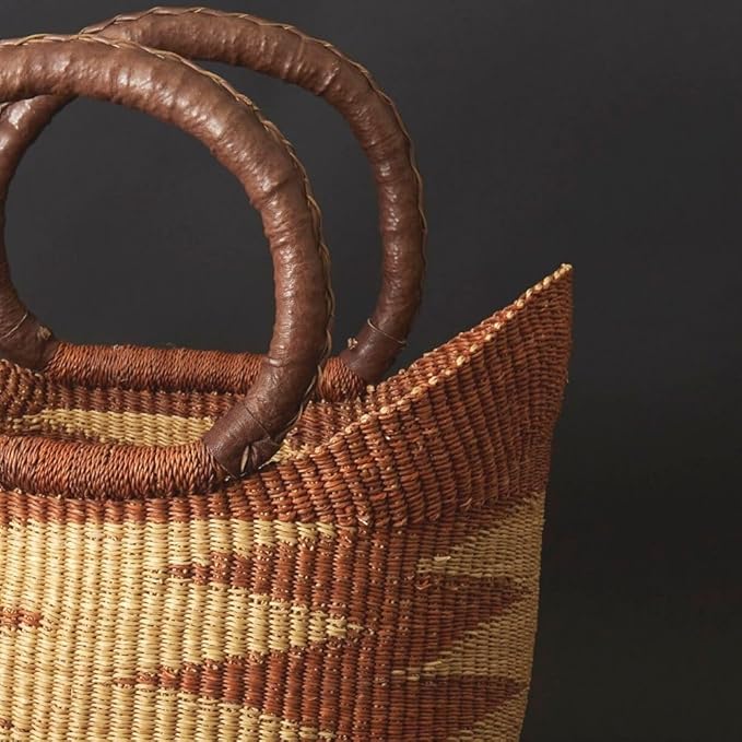 Kitchen & Dining Storage, Reusable Grocery Bag, Countertop Fruits Holder, Picnic Basket, Market Tote, Beach Basket, Harvesting, Foraging, Decorative Wicker Basket, Woven, Boho, Brown Natural