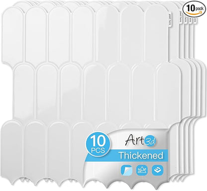 Art3d 12 x 12 Inch Heavy-Duty Peel and Stick Backsplash, Self-adhesive Wall Tiles for Kitchen Bathroom Decor, 10-Pack White