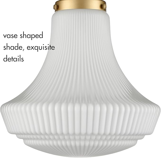 CLAXY Modern Gold Pendant Light Over Kitchen Island with Milky White Glass Shade Adjustable Hanging Pendant Lighting for Kitchen Dining Room Bedroom Restaurant