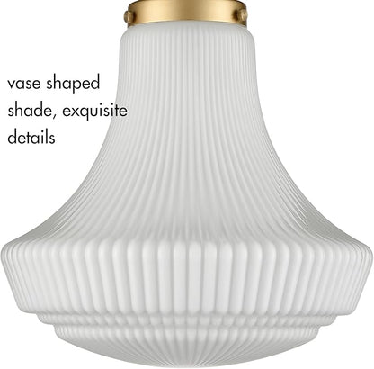 CLAXY Modern Gold Pendant Light Over Kitchen Island with Milky White Glass Shade Adjustable Hanging Pendant Lighting for Kitchen Dining Room Bedroom Restaurant