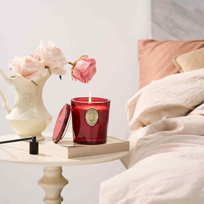 M&SENSE Natural Soy Candle | Wild Rose & Red | 9.2 oz, 50H Burn Time | Luxury Scented Candle for Relaxation, Gifting, Home Décor | Ideal for Bedroom, Office, Party Ambiance