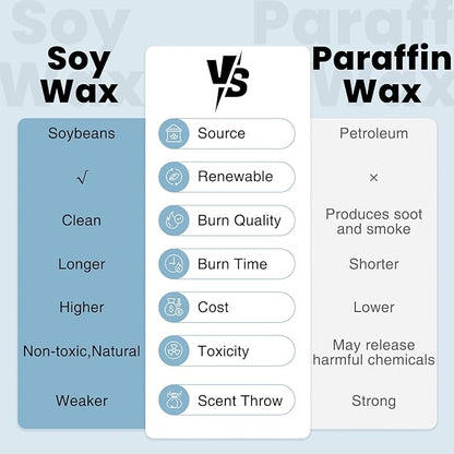 M&SENSE Natural Strong Summer Soy Candle | Summer's Night & Blue | 9.2 oz, 50H Burn Time | Luxury Scented Candle for Relaxation, Gifting, Home Décor | Ideal for Bedroom, Office, Party Ambiance