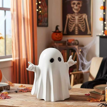 Halloween Ghost Figurine - Funny Ghost Statue, Cute Rock Ghost for Gift Props Tabletop Home Decor Ghosts Halloween Decorations Indoor