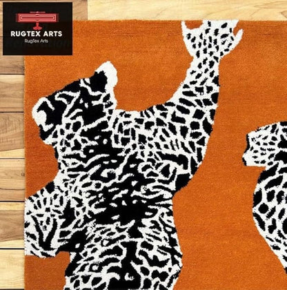 Hand Tufted Modern & Unique Animal Rugs 100% Wool, Soft and Durable Rugs for Your Living Room, Bedroom,Hall Or Any Room (Multi Colour B1, 6 X 9 Feet)