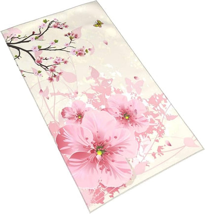 Cherry Blossoms Hand Towels Set of 2 Absorbent 15.7x27.5 Inch Kitchen Guest Towels