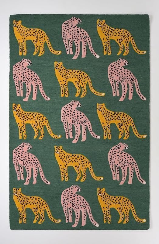 Hand Tufted Modern & Unique Animal Rugs 100% Wool, Soft and Durable Rugs for Your Living Room, Bedroom,Hall Or Any Room (Multi Colour U1, 10 X 14 Feet)