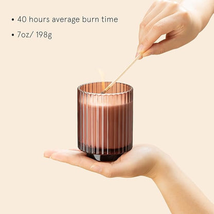 LA JOLIE MUSE Santal Rose Candle, Candle Gifts for Women&Men, Natural Soy Candles for Home Scented, Luxury Jar Candle, 40 Hours Burning Time, 7oz
