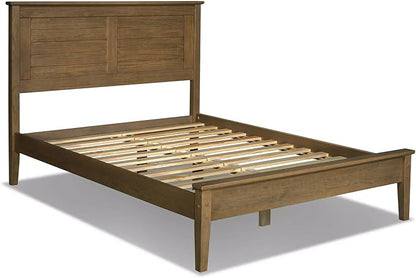 Grain Wood Furniture Greenport Solid Wood Platform Bed, Queen Size, Brushed Hickory