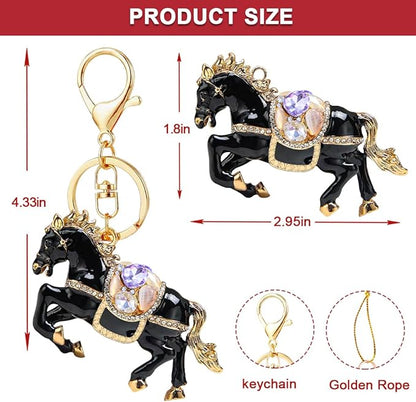 Horse Ornament,Rhinestone Black Horse Ornaments for Christmas Tree,Horse Gifts for Women,Girls,Horse Lovers, Equestrian Gifts,Christmas Ornaments for Kids