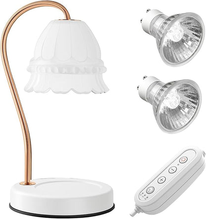 GEEZO Fragrance Candle Warmer Lamp，Electric Candle Warmer with Timer & Dimmer，Mom Christmas Birthday Gifts for Women, House Warming Gifts New Home Bedroom Decor