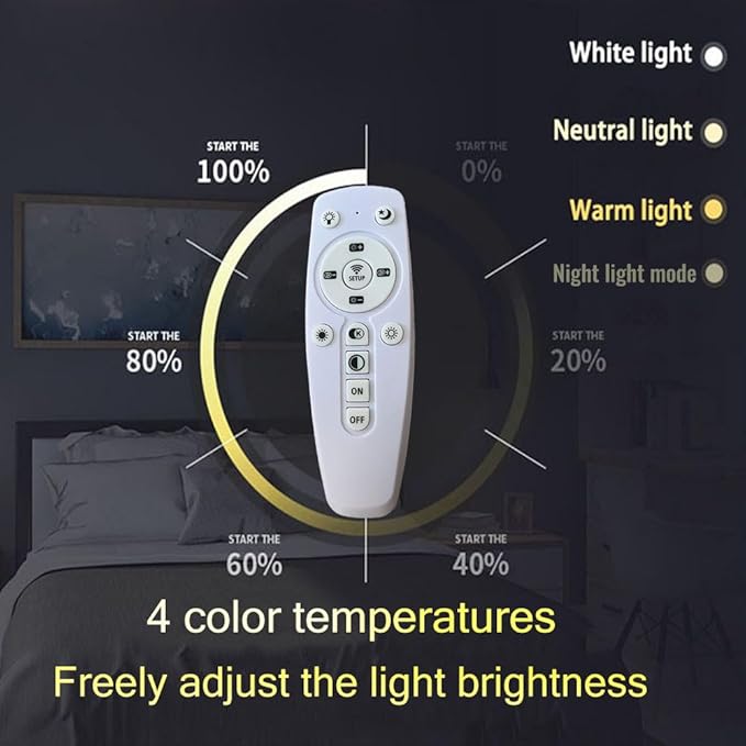 Cloud Shape LED Ceiling Light for Kids Room, 58cm/22inch, 48W, Yellow, with Remote Control 4 Color Temperatures, Eye Protection Bedroom Study/Nursery Ceiling Light