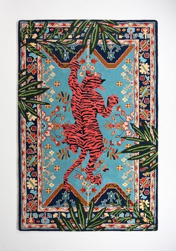 Hand Tufted Modern & Unique Animal Rugs 100% Wool, Soft and Durable Rugs for Your Living Room, Bedroom,Hall Or Any Room (Multi Colour S1, 10 X 14 Feet)