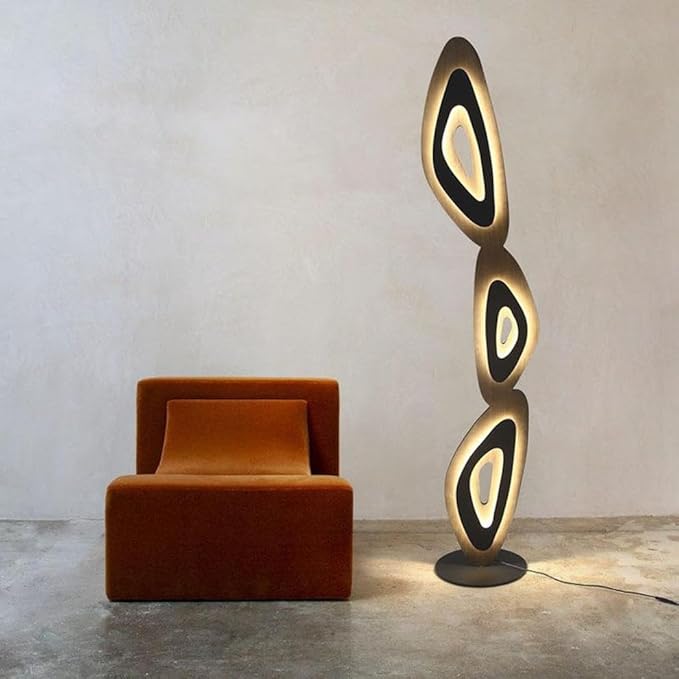 Grace Floor Lamp with Metal & Acrylic Design | Geometric Lighting Accent for Living Spaces