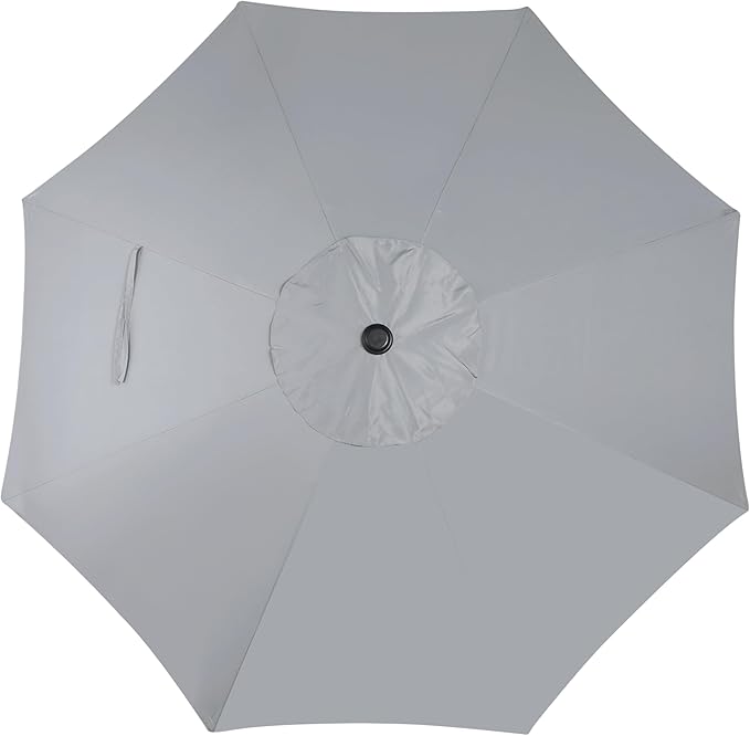 Blissun 9' Outdoor Patio Umbrella, Outdoor Table Umbrella, Yard Umbrella, Market Umbrella with 8 Sturdy Ribs, Push Button Tilt and Crank