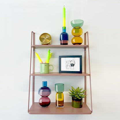 Cloudnola Reversible Glass Flower Vase and Bud Vase Set of 2, Pink & Blue and Green & Yellow, Ideal Gift Set, for Home, Wedding, and Event Décor (Cherry)