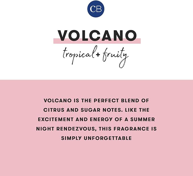 Capri Blue Volcano Scented Candles - Luxury Three Wick Candles for Home Scented with Tropical Fruit & Sugared Citrus - Soy Wax Blend - Large Blue Color (28 oz)