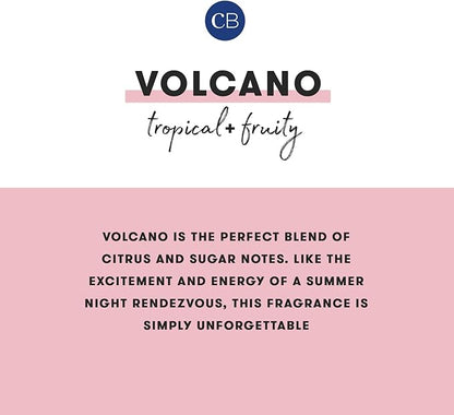 Capri Blue Volcano Scented Candles - Luxury Glass Jar Candles for Home Scented with Tropical Fruit & Sugared Citrus - Soy Wax Blend - Lavender Colored Jar (19 oz)
