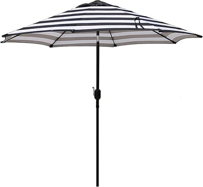 Blissun 9' Outdoor Patio Umbrella, Outdoor Table Umbrella, Yard Umbrella, Market Umbrella with 8 Sturdy Ribs, Push Button Tilt and Crank