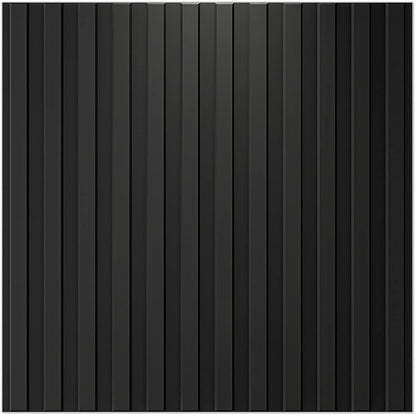 Art3d Slat Wall Panel, 3D Fluted Textured Panel 12-Tile 19.7 x 19.7in. - Cover 32 Sq.Ft., Black