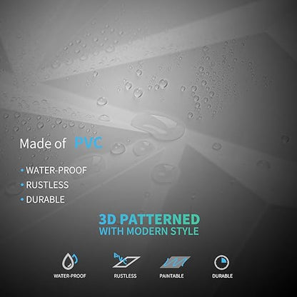 Art3d 3D Wall Panels 100 Pack, 11.8" x 11.8" (97 Sq.ft) PVC Wall Panels - Glue Up Panels Wall Decor for Living Room, Bedroom, Office, White