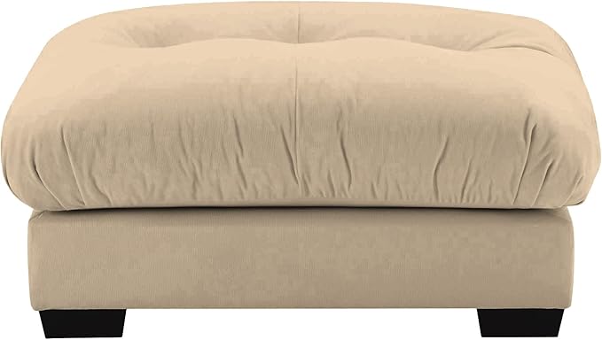 SoarFlash Velvet Sectional Sofa Ottoman, Brown
