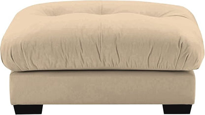 SoarFlash Velvet Sectional Sofa Ottoman, Brown