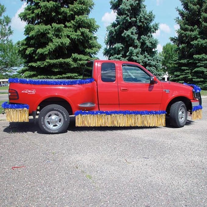 TCDesignerProducts Blue Metallic Twist Garland, Parade Float Decorations, Tinsel Garland, Christmas Garland, Home Décor