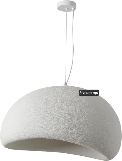 27.6in Large Wabi Sabi Pendant Lights Kitchen Island Lighting Fixture Ceiling Mount White Modern Japanese Lamp Japandi Chandelier for Dining Living Room Bedroom Restaurant Hanging Lamp