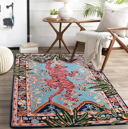Hand Tufted Modern & Unique Animal Rugs 100% Wool, Soft and Durable Rugs for Your Living Room, Bedroom,Hall Or Any Room (Multi Colour S1, 4 x 6 Feet)