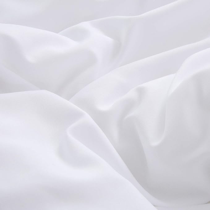 CLOTHKNOW White Twin/Twin XL Comforter Set 3Pcs White Bedding Comforter Sets Soft All Season Bed Comforter with 2 x Pillow Cases