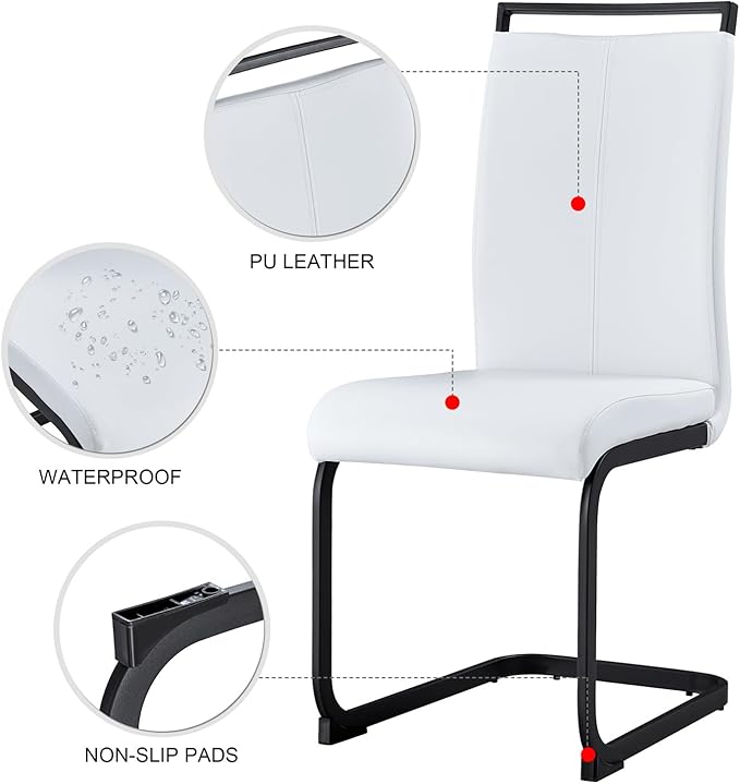 71" Glass Dining Table Set for 4, Modern Kitchen Table Set for 4, Dining Room Table Set for Home