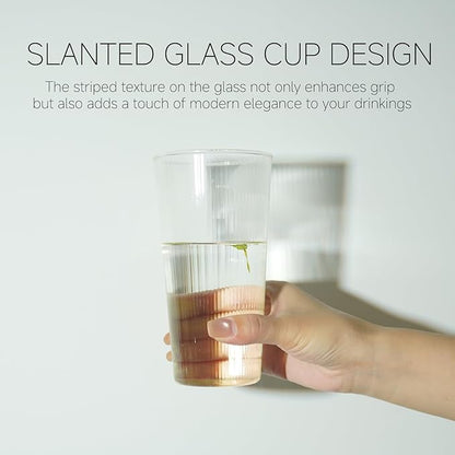 Water Drinking Glass Set of 6 17 Oz Highball Glass Tom Collin Lightweight Tall Cocktail Glasses Thin Mojito Bar Glassware
