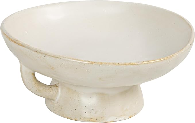 Creative Co-Op Stoneware Bowl w Reactive Glaze Decorative Object, White