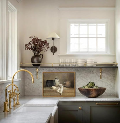 KBKBART Framed Vintage Wall Art, Farmhouse Kitchen Wall Art Prints Country Wall Decor, Vintage Rustic Kitchen Sign Canvas Painting, Kitchen Decor Canvas Wall Art for Dining Room, Bedroom, Living Room, Gallery, Vintage Wall Decor(12"x16")