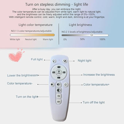 Cloud Shape LED Ceiling Light Fixture, 27 inch, Yellow, 54W, Dimmable with Remote, 4 Color Temperatures,for Kids Room/Bedroom Study/Nursery Ceiling Light