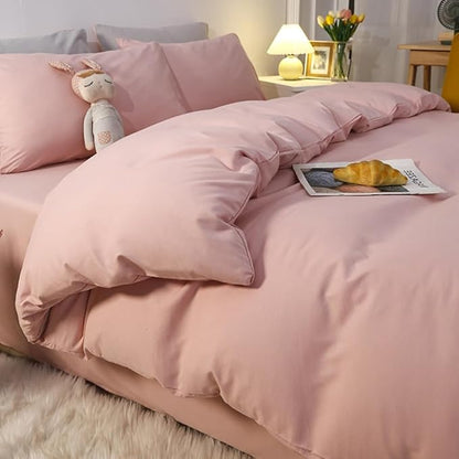 CLOTHKNOW Pink Queen Comforter Set Dusty Rose Bedding Comforter Sets Women Girls Comforter Blush Comforter Mauve Queen Comforter Set