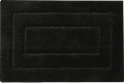 GRANNY SAYS Black Bathroom Rug, Non Slip Bath Mats for Bathroom, Super Soft and Water Absorbent, Microfiber Bath Rugs, Machine Wash Dry, Bath Rugs for Floor, Tub and Shower, 20 x32
