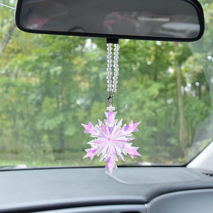 2025 Annual Edition Snowflake Crystal Christmas Ornament, Large Ornaments Display Winter House Decor with Gift Box(Colourful A)