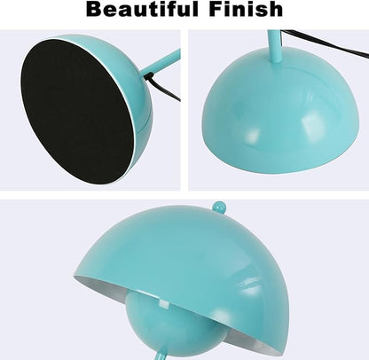 COSYLUX Modern Floor Lamp for Living Room, Industrial Tall Standing Lamp for Bedroom, Metal Shade Reflecting Light Reading Floor Lamp for Office, Nursery Room, Corner(Turquoise Blue)