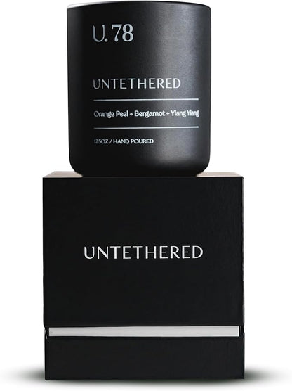 U.78 Luxury Scented Candle – Orange Peel, Bergamot & Sandalwood | Hand-Poured in USA w/ 100% Natural Coconut & Apricot Wax | Double Wick, Long-Lasting Aromatherapy Candle for Home & Gifts (12.5 oz)