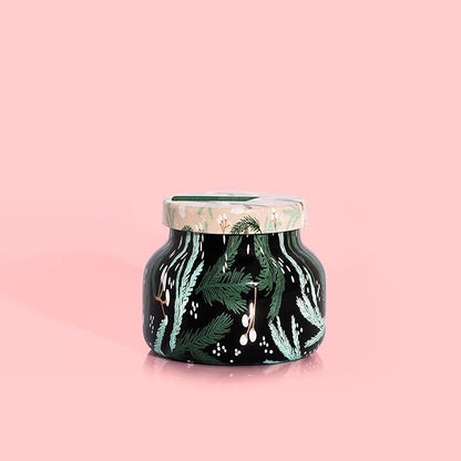 Capri Blue Pattern Play Signature Holiday Candle - Luxury Holiday Scented Candle for Home- Long Lasting Soy Wax Blend - Comes in Decorative Glass Jar (Crystal Pine, 8 oz)