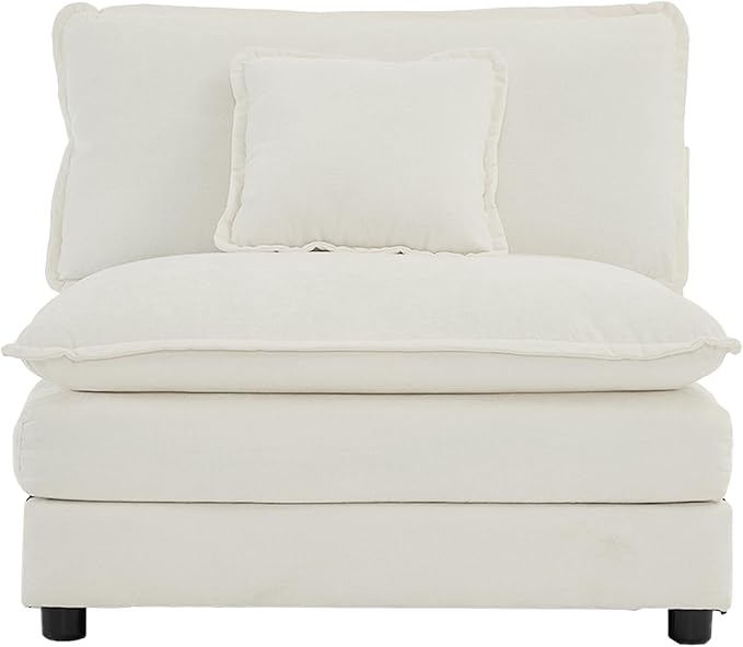 SoarFlash Chenille Sectional Middle Position Sofa,Beige