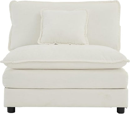 SoarFlash Chenille Sectional Middle Position Sofa,Beige