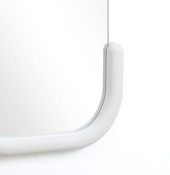 LuxenHome Asymmetrical Wall Mirror for Bathroom, 21.5"x40.5" Large C-Framed Wall Mounted Decorative Vanity Mirror for Living Room Bedroom Decor, Hanging Sculptures Accent for Entryway Hall Home Decor