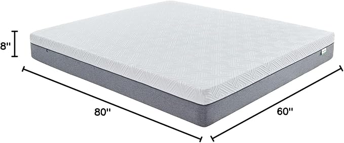 Novilla 8-Inch Gel Memory Foam Queen Size Mattress for Pressure Relief, Enhanced Support & Plush Comfort, Queen Bed in a Box, Bliss