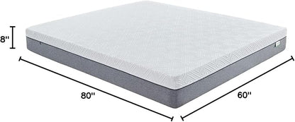 Novilla 8-Inch Gel Memory Foam Queen Size Mattress for Pressure Relief, Enhanced Support & Plush Comfort, Queen Bed in a Box, Bliss