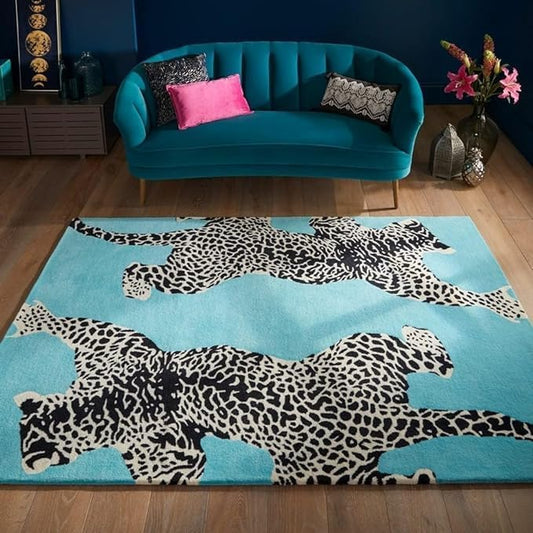 Hand Tufted Modern & Unique Animal Rugs 100% Wool, Soft and Durable Rugs for Your Living Room, Bedroom,Hall Or Any Room (Multi Colour R1, 4 x 6 Feet)