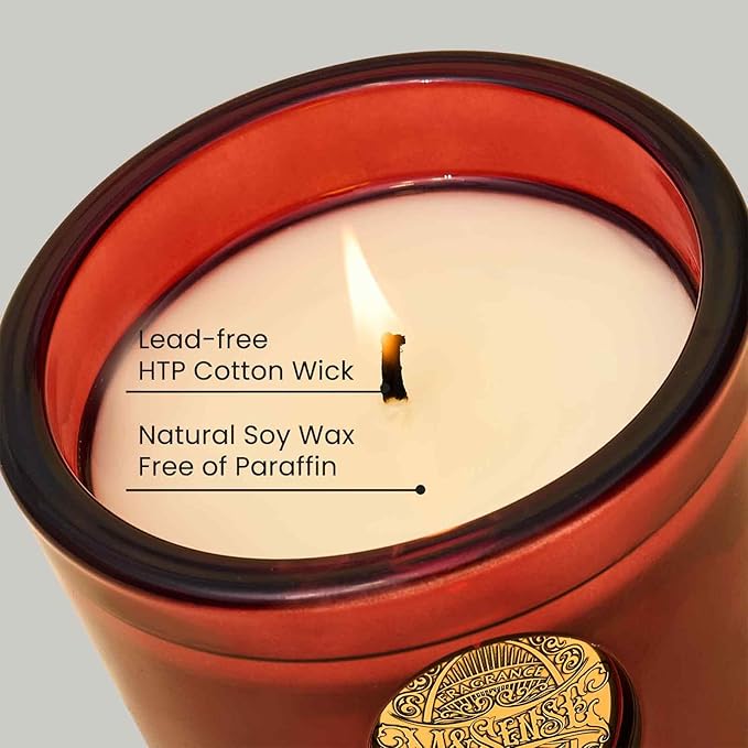 M&SENSE Natural Soy Candle | Wild Rose & Red | 9.2 oz, 50H Burn Time | Luxury Scented Candle for Relaxation, Gifting, Home Décor | Ideal for Bedroom, Office, Party Ambiance