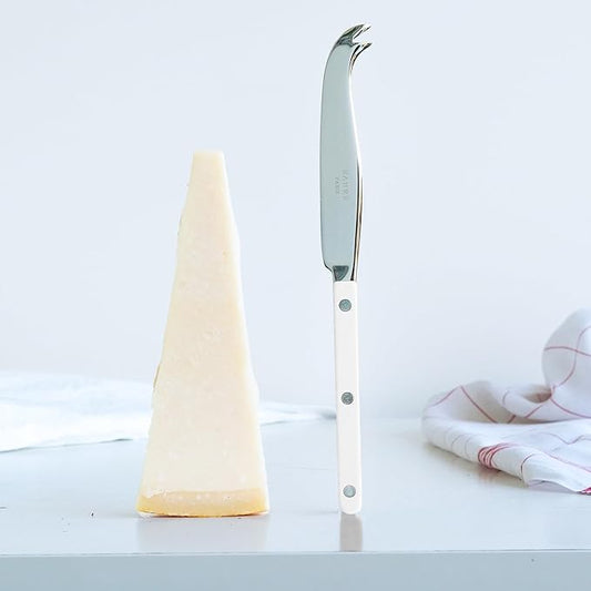 Cheese Knife 9.4 inches - Bistrot Collection - All Cheeses - Stainless Steel & Nylon - Dishwasher Safe - White - Brilliant Finish